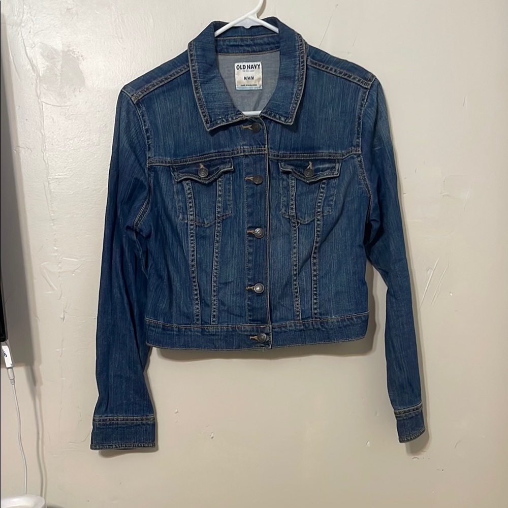 Cropped Old Navy Blue Jean Jacket
